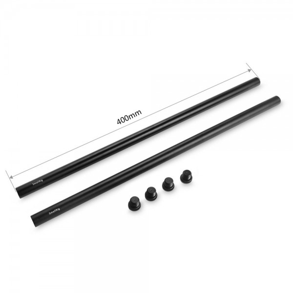 SmallRig 2pcs 15mm Black Aluminum Alloy Rod(M12-40cm) 16inch 1054